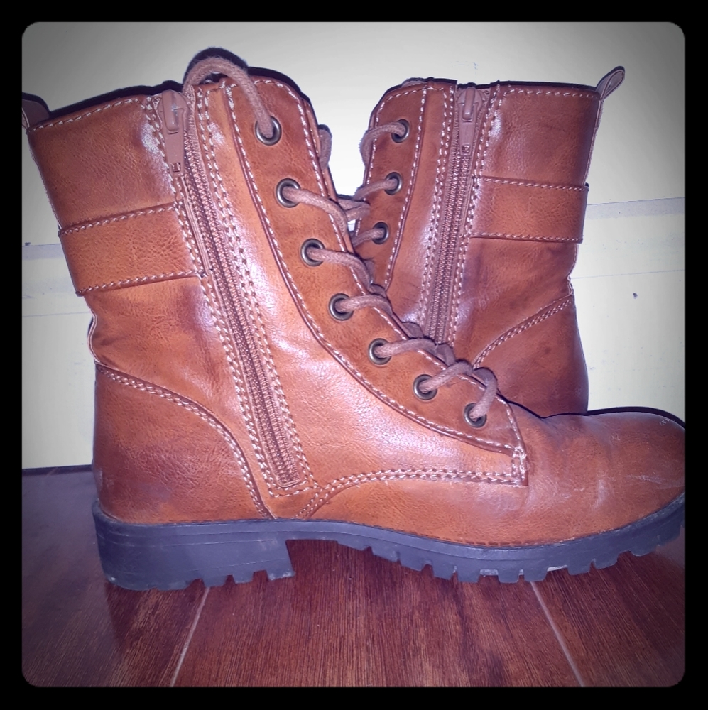 SO brown combat boots